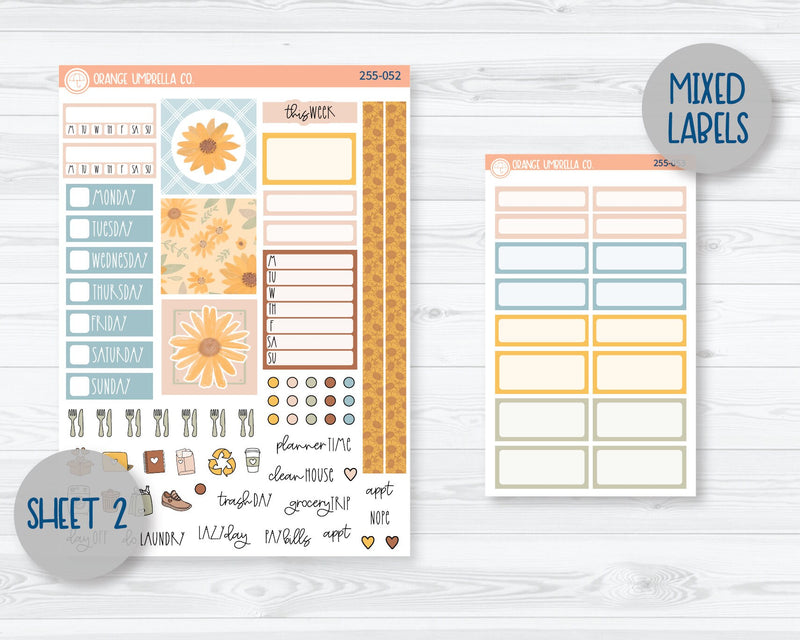 Hobonichi Cousin Planner Kit Stickers | Sun-Drenched 255-051