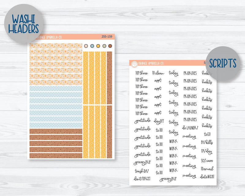 7x9 Plum Daily Planner Kit Stickers | Sun-Drenched 255-151