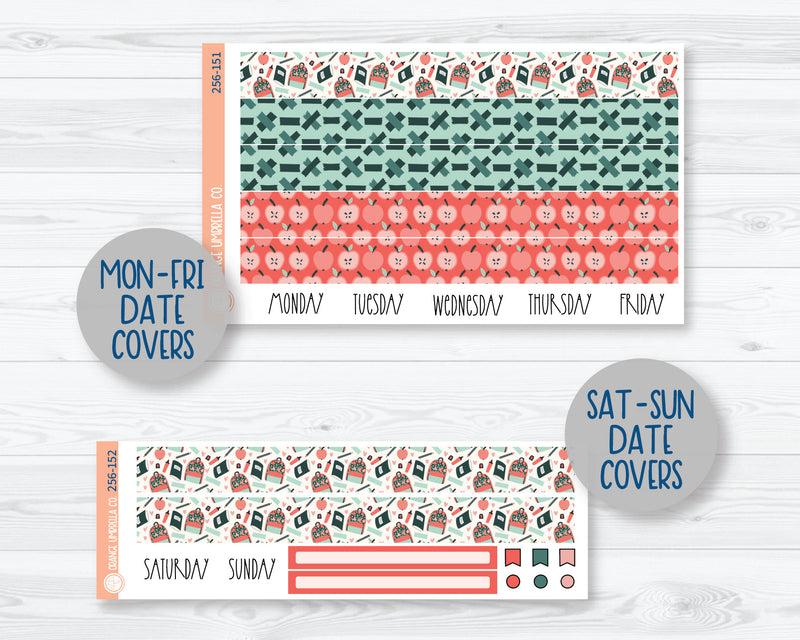 CLEARANCE | 7x9 Plum Daily Planner Kit Stickers | Smarty Pants 256-151