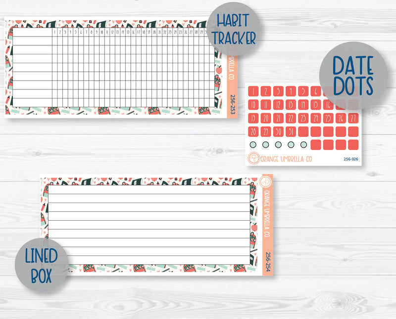 7x9 ECLP Monthly Planner Kit Stickers | Smarty Pants 256-251
