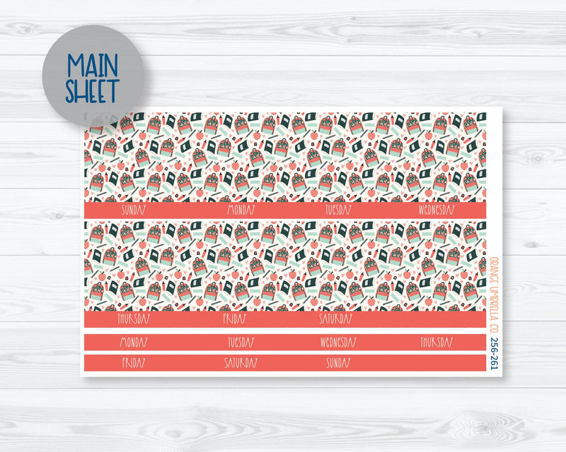 8.5 ECLP Monthly Planner Kit Stickers | Smarty Pants 256-261