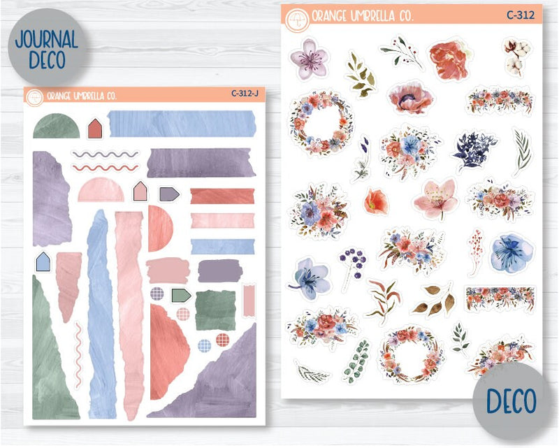 CLEARANCE | Floral Fantasy3 Deco & Journaling Planner Stickers | C-312