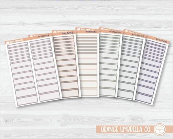A5 Daily Duo Label Planner Stickers | Wildflower Palette | W-107-112