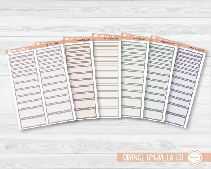 CLEARANCE | A5 Daily Duo Label Planner Stickers | Wildflower Palette | W-107-112