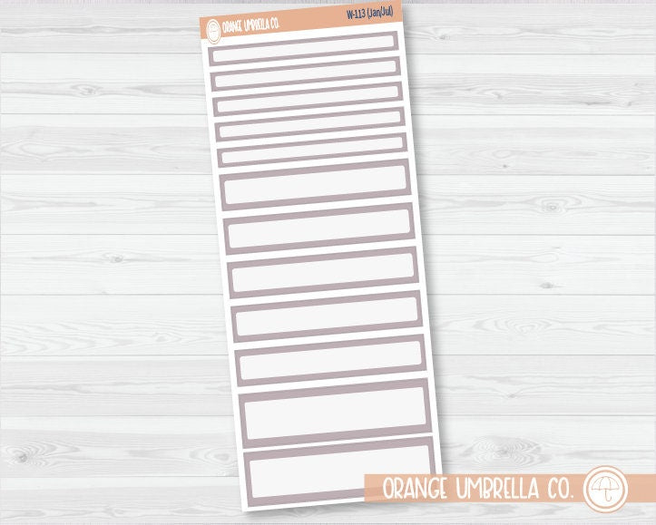 CLEARANCE | 7x9 Daily Duo Label Planner Stickers | Wildflower Palette | W-113-118