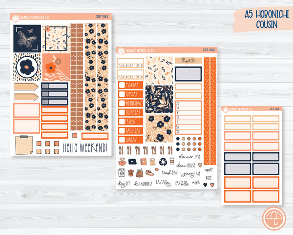 CLEARANCE | Hobonichi Cousin Planner Kit Stickers | Mellow 257-051