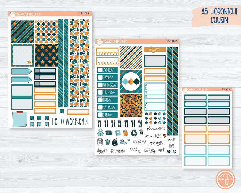 Hobonichi Cousin Planner Kit Stickers | Aquatica 258-051