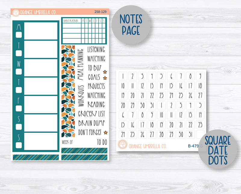 A5 Daily Duo Planner Kit Stickers | Aquatica 258-121