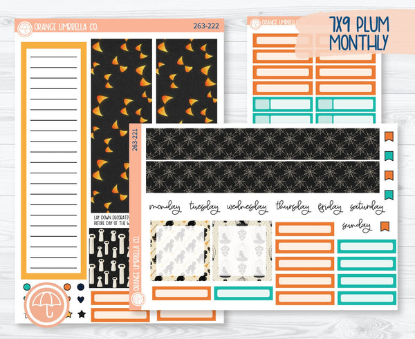 7x9 Plum Monthly Planner Kit Stickers | Fright Night 263-221
