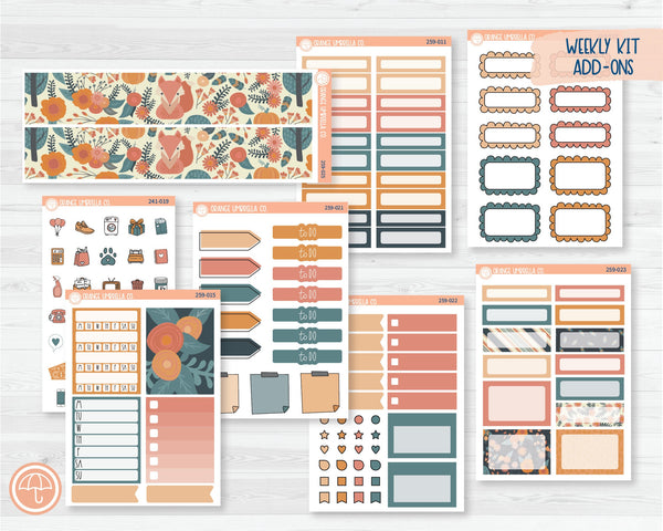 Weekly Add-On Planner Kit Stickers | Feisty Fox 259-011