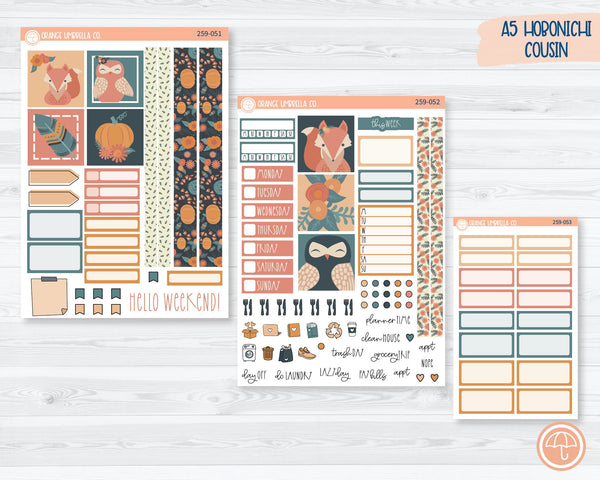 Hobonichi Cousin Planner Kit Stickers | Feisty Fox 259-051