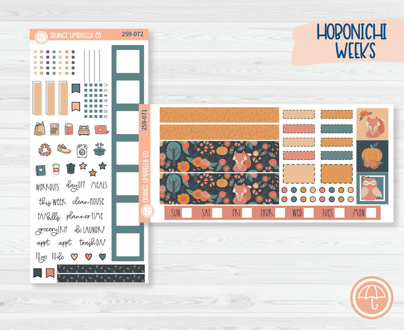 Hobonichi Weeks Planner Kit Stickers | Feisty Fox 259-071