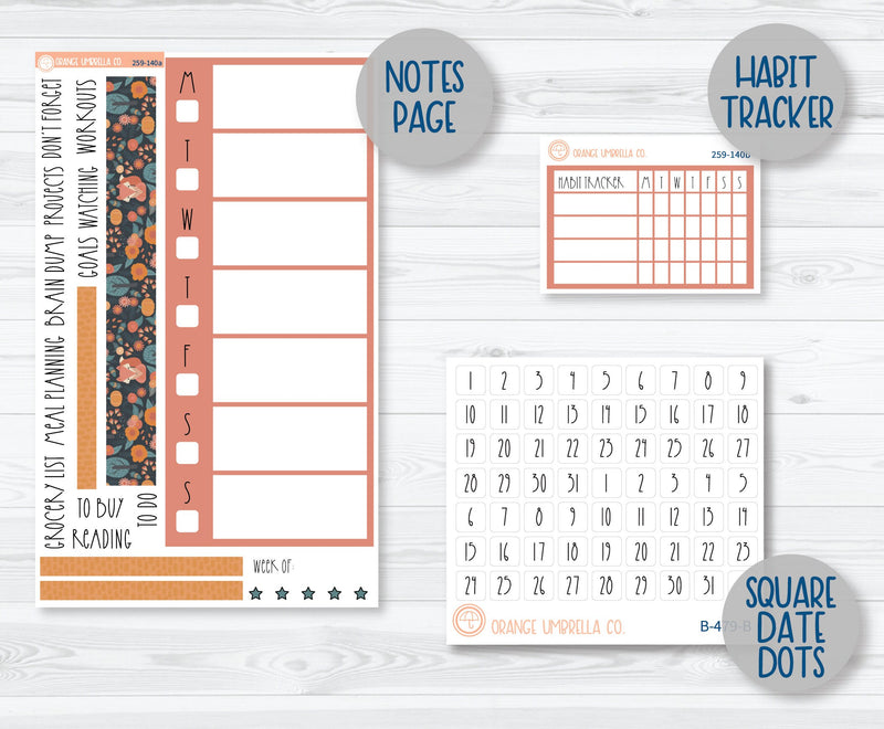 7x9 Daily Duo Planner Kit Stickers | Feisty Fox 259-131
