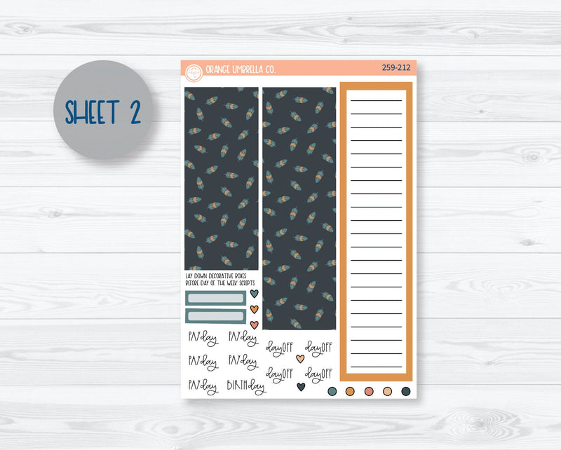 A5 Plum Monthly Planner Kit Stickers | Feisty Fox 259-211