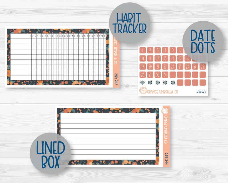 A5 EC Dashboard Monthly Planner Kit Stickers | Feisty Fox 259-241