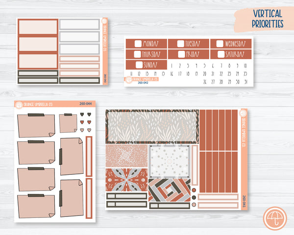 Plum Vertical Priorities Planner Kit Stickers | Sophisticated 260-041