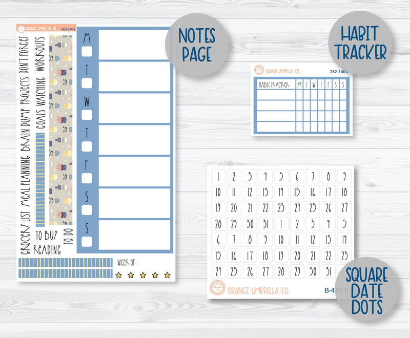 7x9 Daily Duo Planner Kit Stickers | Prickle Pants 262-131