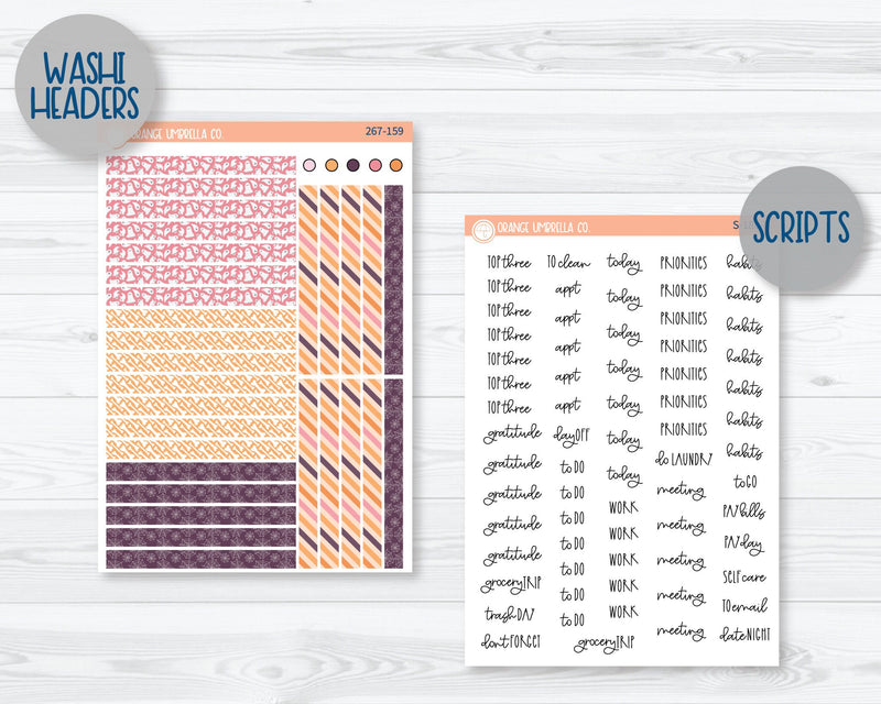 7x9 Plum Daily Planner Kit Stickers | Boo to You 267-151