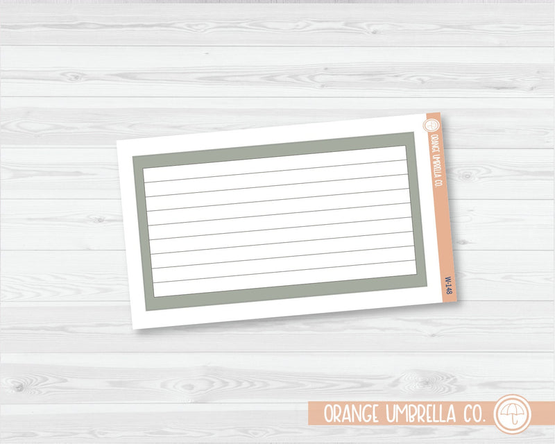 CLEARANCE | A5 Lined Box Dashboard Planner Stickers | Wildflower Palette | W-145-150