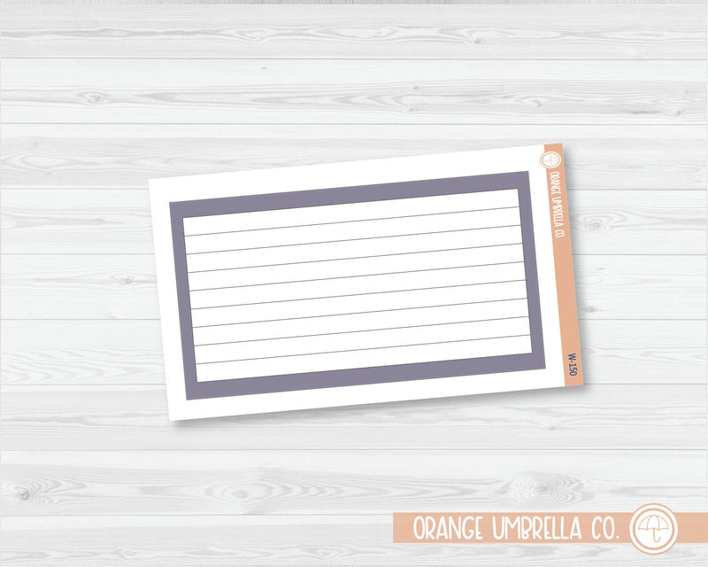 CLEARANCE | A5 Lined Box Dashboard Planner Stickers | Wildflower Palette | W-145-150