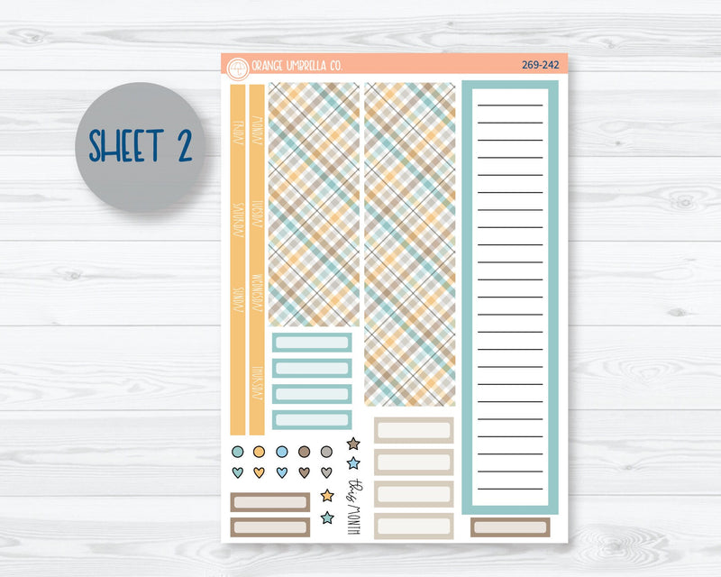 A5 EC Dashboard Monthly Planner Kit Stickers | Bittersweet 269-241