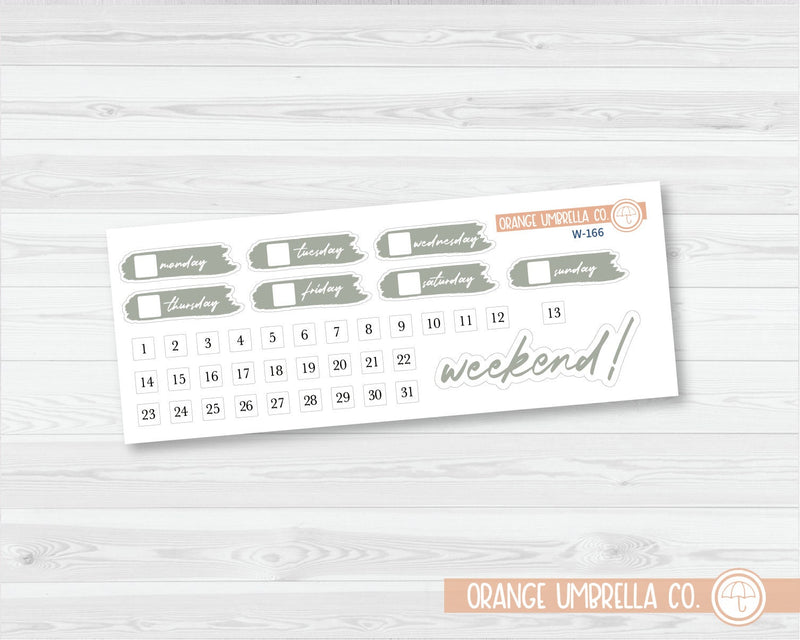 CLEARANCE | Brush Stroke Covers Planner Stickers | Wildflower Palette | W-163-168