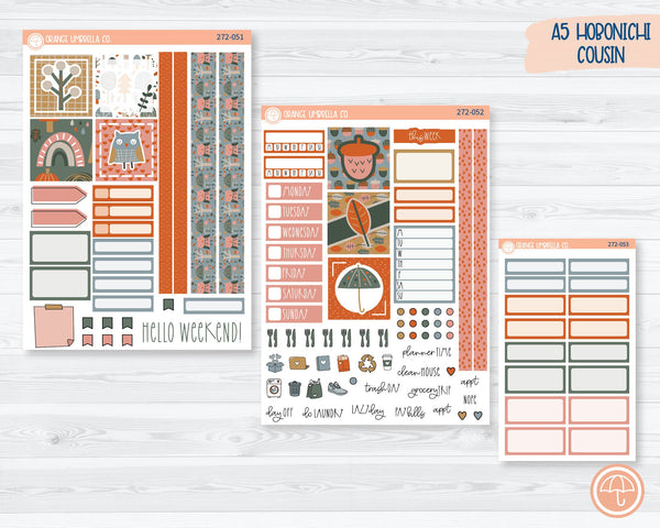Hobonichi Cousin Planner Kit Stickers | Owl B. Back 272-051