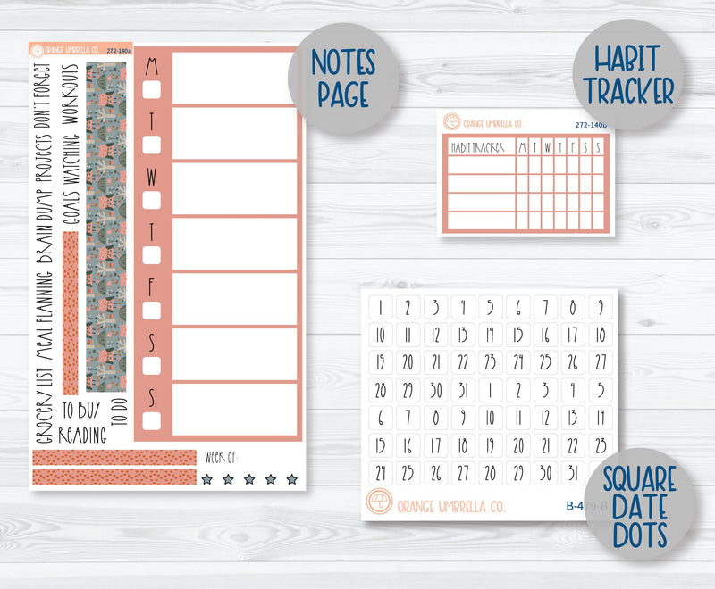 7x9 Daily Duo Planner Kit Stickers | Owl B. Back 272-131