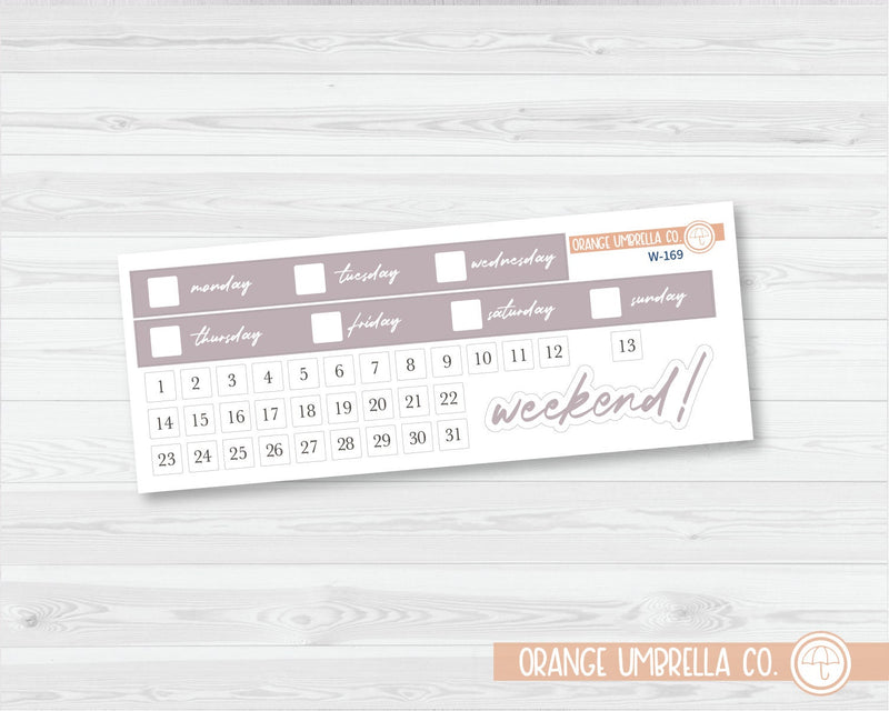 ECLP Hourly Date Covers Planner Stickers | Wildflower Palette | W-169-174