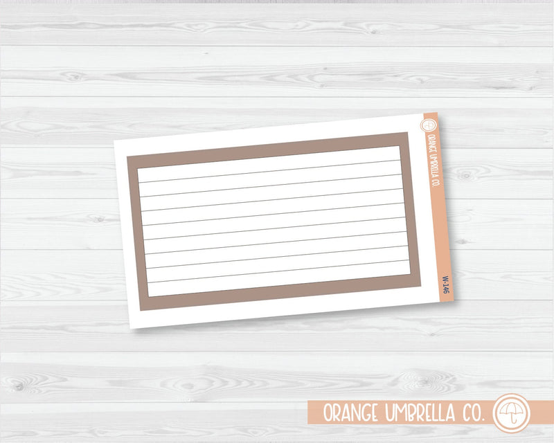 CLEARANCE | A5 Lined Box Dashboard Planner Stickers | Wildflower Palette | W-145-150