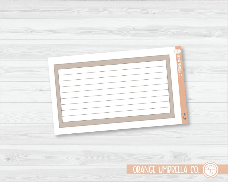 CLEARANCE | A5 Lined Box Dashboard Planner Stickers | Wildflower Palette | W-145-150