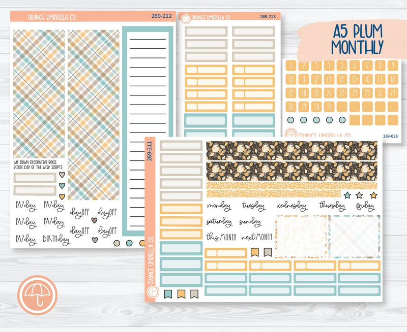A5 Plum Monthly Planner Kit Stickers | Bittersweet 269-211
