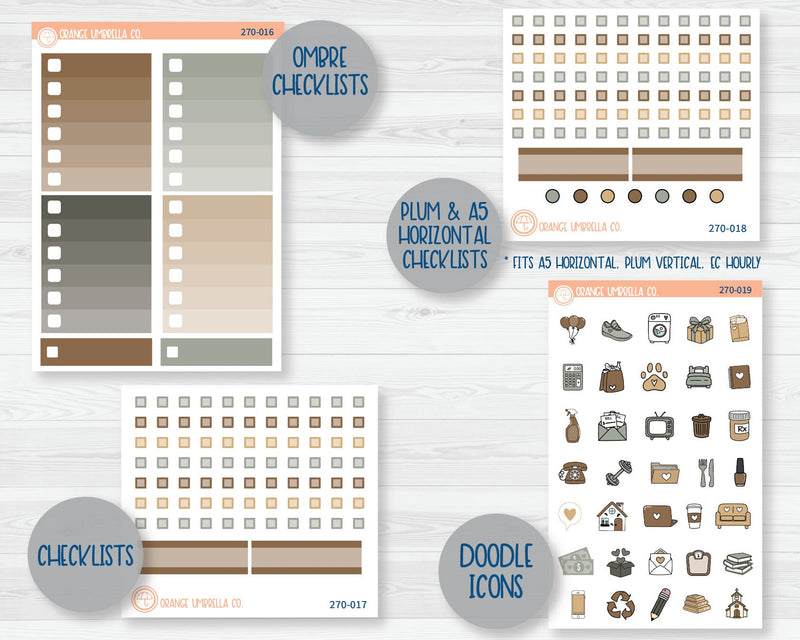 Weekly Add-On Planner Kit Stickers | Gentle 270-011