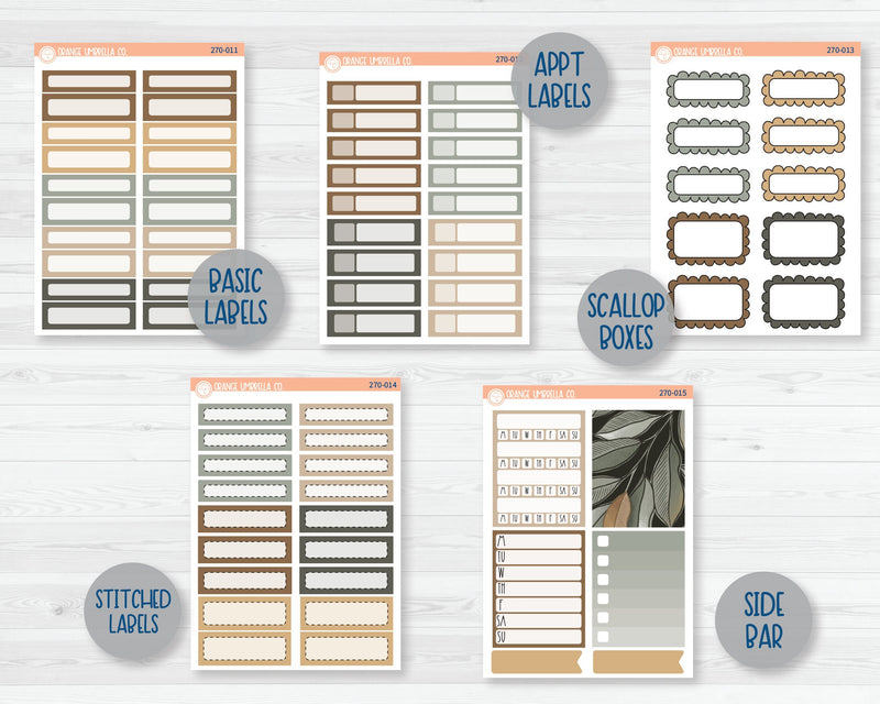 Weekly Add-On Planner Kit Stickers | Gentle 270-011