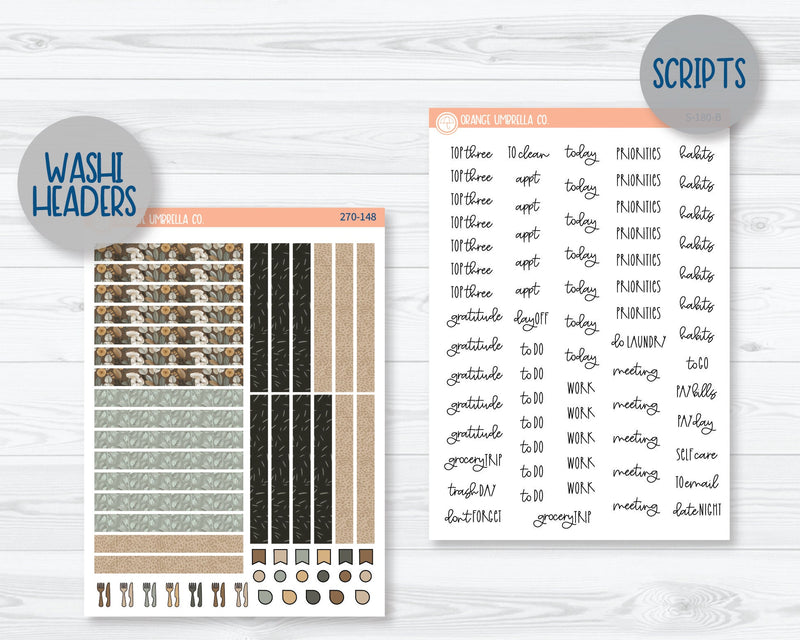 A5 Plum Daily Planner Kit Stickers | Gentle 270-141