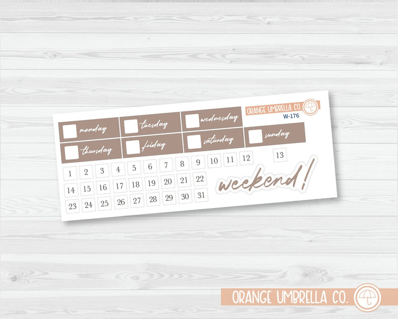 CLEARANCE | ECLP Vertical Date Covers Planner Stickers | Wildflower Palette | W-175-180