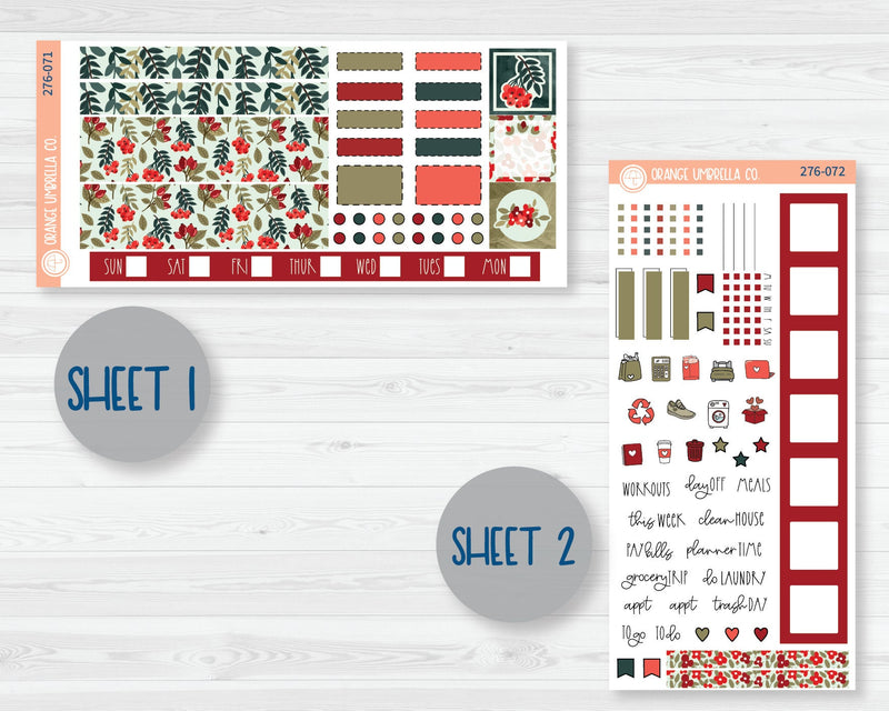 Hobonichi Weeks Planner Kit Stickers | Berry Festive 276-071