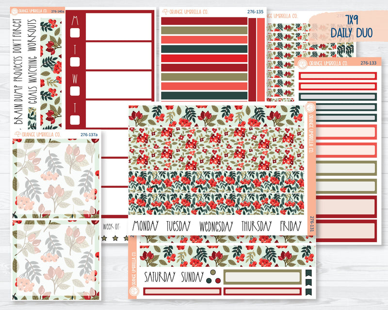 7x9 Daily Duo Planner Kit Stickers | Berry Festive 276-131