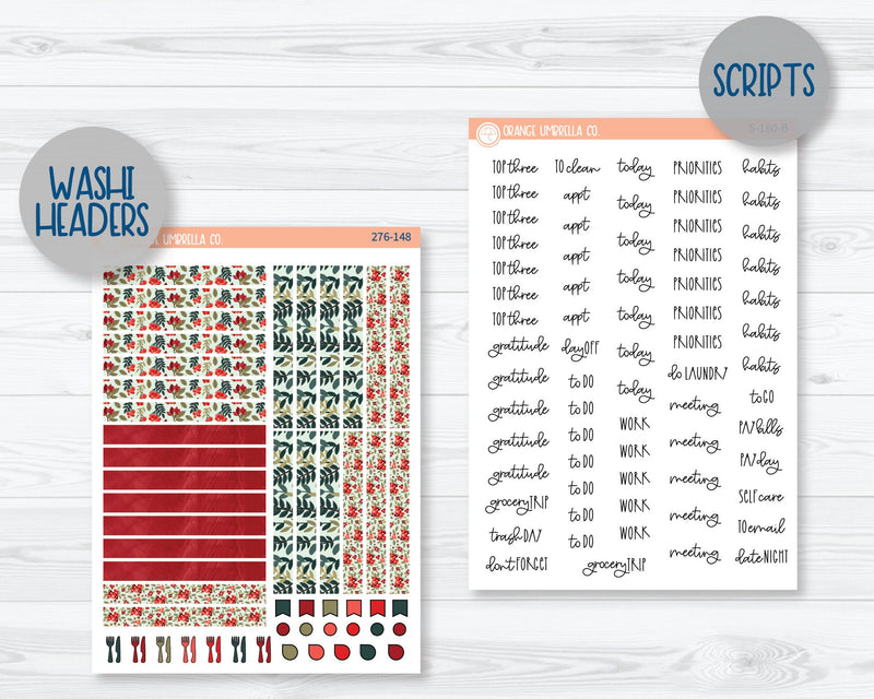 A5 Plum Daily Planner Kit Stickers | Berry Festive 276-141