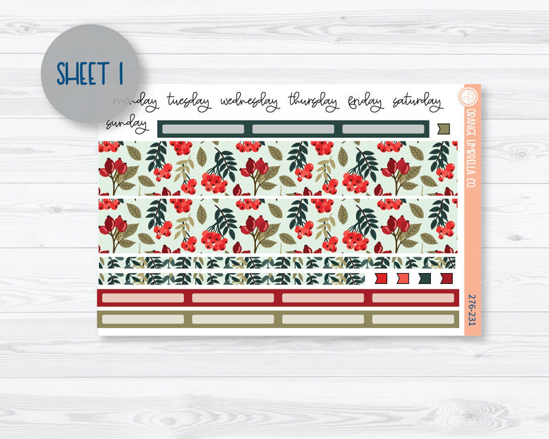 8.5x11 Plum Monthly Planner Kit Stickers | Berry Festive 276-231