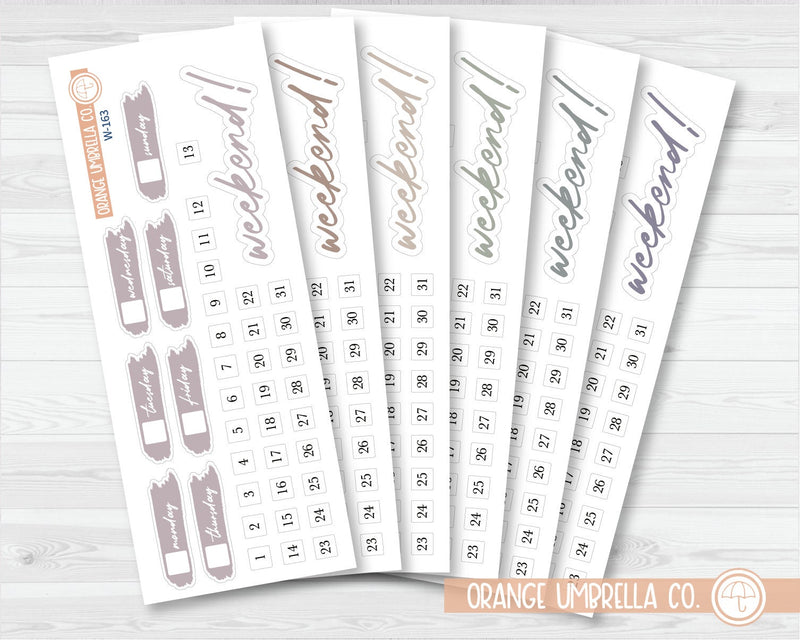 CLEARANCE | Brush Stroke Covers Planner Stickers | Wildflower Palette | W-163-168