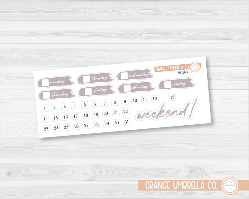 CLEARANCE | Brush Stroke Covers Planner Stickers | Wildflower Palette | W-163-168