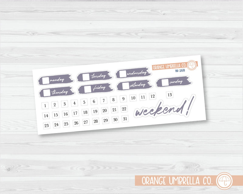 CLEARANCE | Brush Stroke Covers Planner Stickers | Wildflower Palette | W-163-168