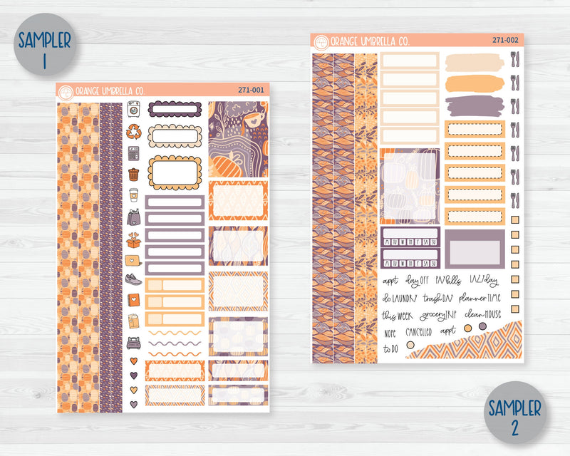 Weekly Planner Kit Stickers | Pumpkins at Twilight 271-001