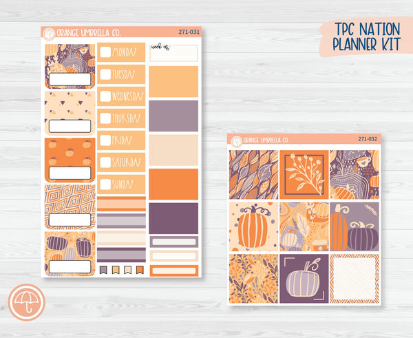 TPC Nation Planner Kit Stickers | Pumpkins at Twilight 271-031