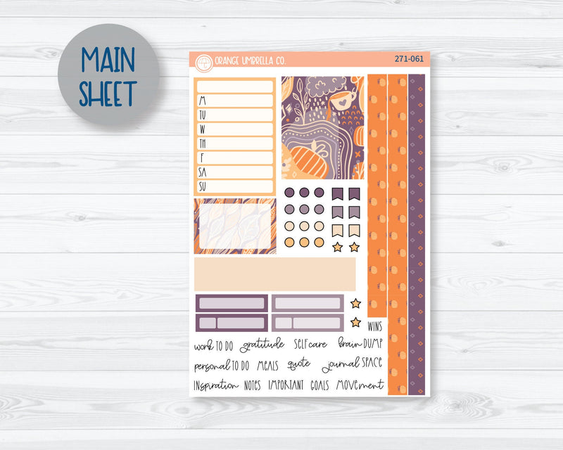 7x9 Passion Weekly Planner Kit Stickers | Pumpkins at Twilight 271-061