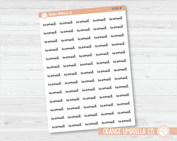 To Email Script Planner Stickers | F16 | S-552-B