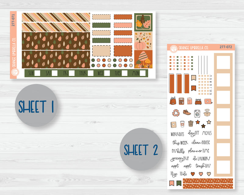 Hobonichi Weeks Planner Kit Stickers | Leaf Pile 277-071