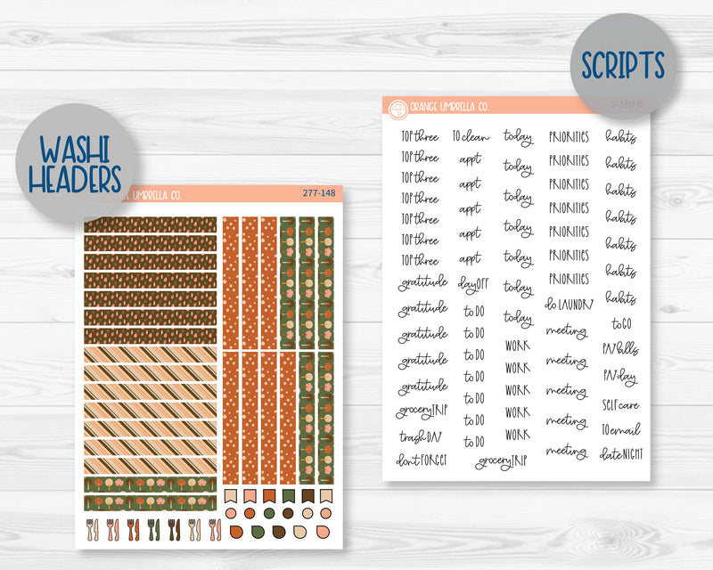 A5 Plum Daily Planner Kit Stickers | Leaf Pile 277-141
