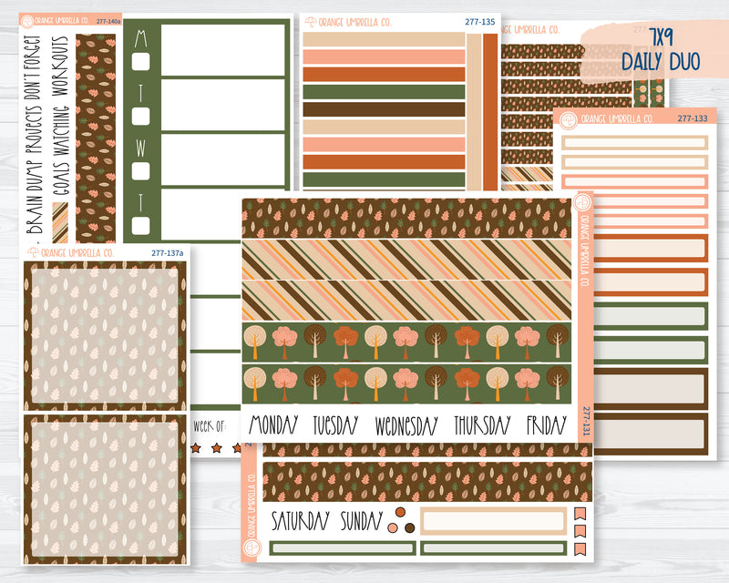7x9 Daily Duo Planner Kit Stickers | Leaf Pile 277-131
